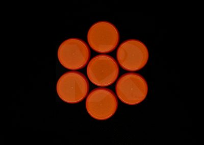 Tapa plástica naranja
